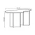 Hanah Home klub sto Messina, 120 cm, hrast Sapphire