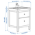 HEMNES / ORRSJÖN Post.umiv. s fiokama/umiv/slavinom, bela, 62x49x89 cm