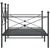 vidaXL Dnevna postelja brez ležišča Black 100x190 cm Steel