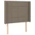 LED uzglavlje smeđesivo 103 x 16 x 118/128 cm od tkanine