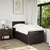 Vidaxl Box spring postelja z vzmetnico temno rjava 90x200 cm blago