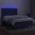 Vidaxl Box spring postelja z vzmetnico LED modra 140x190 cm blago