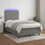 Vidaxl Box spring postelja z vzmetnico LED temno siva 120x200 cm blago