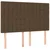 Vidaxl Box spring postelja z vzmetnico LED temno rjava 140x190cm blago