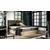 Boxspring postelja Wood 5 - 120x200 cm - hrast lancelot