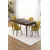 Hanah Home trpezarijski set Pir, sto i 4 stolice, ploča u dekoru drveta Baroque, senf žuta tkanina Babyface