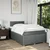 Vidaxl Box spring postelja z vzmetnico temno siva 120x190 cm blago