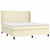 Vidaxl Box spring postelja z vzmetnico krem 180x200 cm umetno usnje
