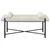 Klupa s gumbima i jastučićima Krem 110 x 40 x 46 cm Baršun