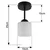 BRILAGI - LED plafonski luster RETRO GLASS 1xE27/60W/230V prečnik 10 cm crna/bela