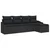 Set sofe s jastukom s pohranom 5 pcs Crna poliratan