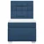 Vidaxl Box spring postelja z vzmetnico modra 90x200 cm blago