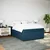 vidaXL Box spring postelja z vzmetnico temno modra 160x200 cm žamet