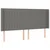 Vidaxl Box spring postelja z vzmetnico LED temno siva 180x200 cm blago