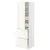METOD / MAXIMERA Vis.el. s polic/4fiok/vrat/2front, bela/Vallstena bela, 60x60x200 cm