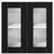 Vidaxl Stenski stekleni omarica LUCCA Črni hrast 60 x 31 x 60 cm