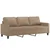 3-dijelni set sofa s jastucima boja cappuccina od umjetne kože
