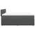 Vidaxl Box spring posteljni z vzmetnico temno siv 140x190 cm blago