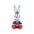 LOONEY TUNES Bugs Bunny plišasta igrača Superman 25cm
