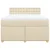 vidaXL vidaXL Box spring postelja z vzmetnico krem 140x200 cm blago, (21307499)