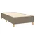 Krevet box spring s madracem LED smeđesivi 90x200 cm tkanina
