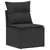Set sofe 7 pcs Crna Poli Rattan i čelik