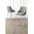 Hanah Home set od 4 barskih stolica Tera, siva tkanina Babyface, hromirane metalne noge