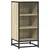 Komoda boja hrasta 35,5 x 35 x 76 cm konstruirano drvo i metal