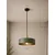 Luster na sajli HAKI 1xE27/60W/230V zelena/crna/sjajni hrom