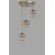 Opviq Luster 2607527, Zlatne boje