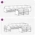 Set vanjskih sofa s jastukom 8 pcs Prirodna i bež