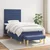 Vidaxl Box spring postelja z vzmetnico moder 80x200 cm blago
