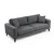 Atelier del Sofa Trosed na razvlačenje Nordic 90x85x210cm Tamnosivi