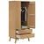 Vidaxl Garderobna omara OLDEN rjava 76,5x53x172 cm trdna borovina