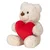Free 2 Play Medvedek s srčkom Rumi, 21 cm beige