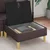 Vidaxl Pouf s shrambnim prostorom Temno rjava Blago