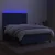 Vidaxl Box spring postelja z vzmetnico LED modra 140x190 cm blago