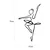 Opviq Zidna dekoracija Ballerina 1, 70x0.15x42 cm, 1.5 mm, Crna