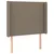 LED uzglavlje smeđesivo 93 x 16 x 118/128 cm od tkanine