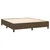 Vidaxl Box spring postelja z vzmetnico LED temno rjava 180x200cm blago