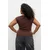 Trendyol Curve Ženska bluza Tbbss26Af00053, Braon