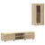 Set TV komoda Zidne FLORIN 3 pcs Sonoma hrast Konstruirano drvo