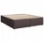 Vidaxl Box spring postelja z vzmetnico temno rjava 180x200 cm blago