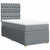 VIDAXL Box spring postelja z vzmetnico svetlo siv 100x200 cm blago