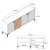 Hanah Home Komoda Venedik 180x78x35cm Orah