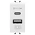USB PUNJAČ - A+C TIP - 3A - SJAJNO BELI - 1 MODUL - CHORUSMART GW10449