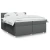 vidaXL Box spring postelja z vzmetnico temno siva 200x200 cm blago