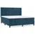 Box spring postelja z vzmetnico temno modra 180x200 cm žamet