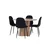 Venture Design Jedilna garnitura Olivia, jedilna miza 110x75 cm, rjava, s stolom Polar