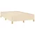 Vidaxl Box spring postelja z vzmetnico krem 120x190 cm blago